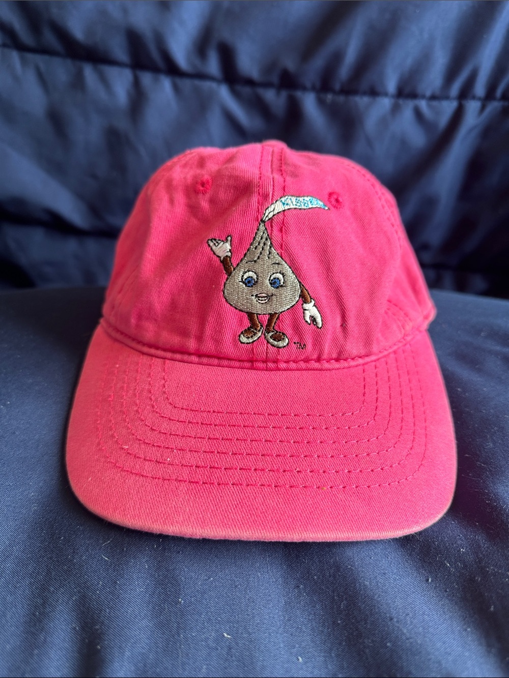 Kids Pink Embroidered Character Baseball Cap